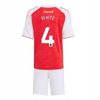 Arsenal Ben White #4 Domáci Detský futbalový dres 2025-26 Krátky Rukáv (+ trenírky)